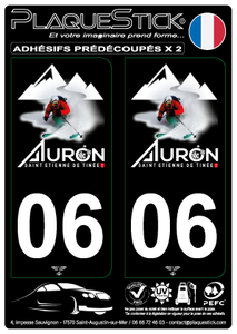 06 -Auron-Saint-Etienne-de-Tinée "Fond noir" PlaqueStick