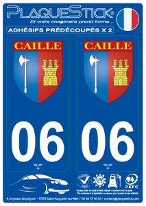 06 -Caille "blason" PlaqueStick