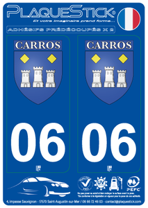 06 -Carros "Blason" PlaqueStick