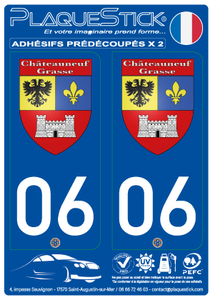 06 -Châteauneuf-Grasse "Blason" PlaqueStick
