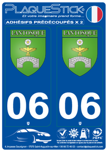 06 -Lantosque "Blason" PlaqueStick