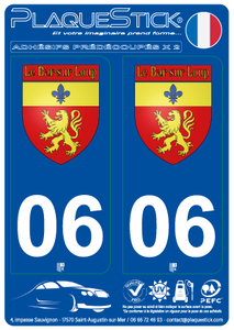 06 -Le Bar-sur-Loup "Blason" PlaqueStick
