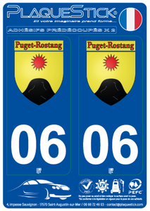 06 -Puget-Rostang "Blason" PlaqueStick