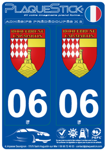06 -Roquebrune-Cap Martin "Blason" PlaqueStick