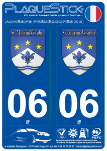 06 -Saint-Martin-Vésubie "blason" PlaqueStick