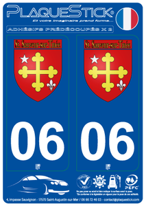 06 -Saint-Sauveur-sur-Tinée "Blason" PlaqueStick