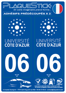 06 -Nice "Université Côte d'Azur" PlaqueStick