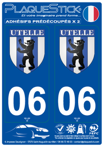 06 -Utelle "Blason" PlaqueStick