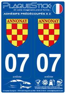 07 -Annonay "Blason" PlaqueStick