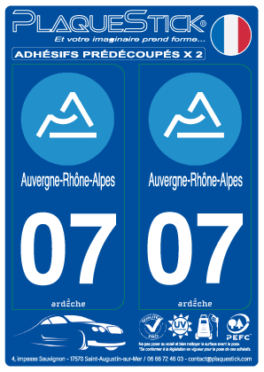 07 -Auvergne-Rhône-Alpes PlaqueStick