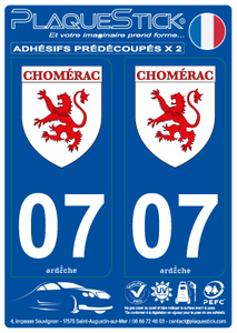 07 -Chomérac "Blason" PlaqueStick