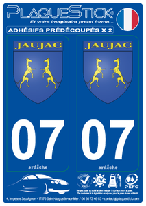07 -Jaujac "Blason" PlaqueStick