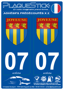 07 -Joyeuse "Blason" PlaqueStick