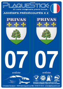 07 -Privas "Blason" PlaqueStick