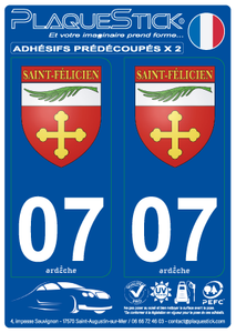 07 -Saint-Félicien "Blason" PlaqueStick