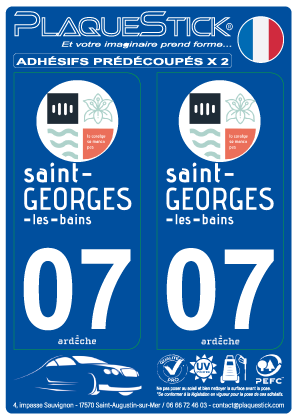 07 -Saint-Georges-les-Bains PlaqueStick