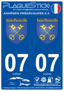 07 -Saint-Pierreville "Blason" PlaqueStick