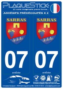 07 -Sarras "Blason" PlaqueStick