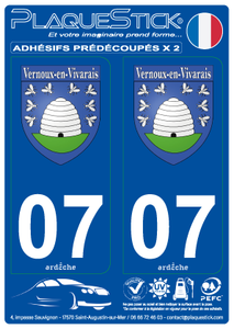 07 -Vernoux-en-Vivarais "Blason" PlaqueStick