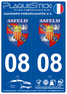 08 -Asfeld "Blason" PlaqueStick