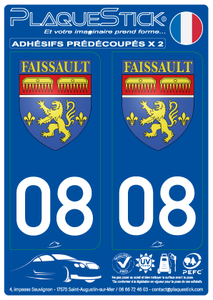 08 -Faissault "Blason" PlaqueStick