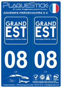 08 -Grand-Est "Blanc" PlaqueStick