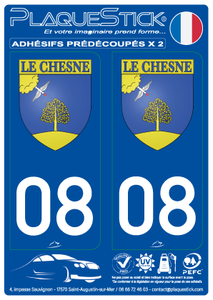 08 -Le Chesne "Blason" PlaqueStick