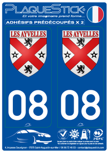 08 -Les Ayvelles "Blason" PlaqueStick