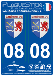 08 -Saint-Clément-à-Arnes "Blason" PlaqueStick