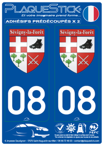 08 -Sévigny-la-Forêt "Blason" PlaqueStick