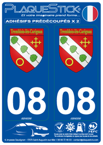 08 -Tremblois-les-Carignan "Blason" PlaqueStick