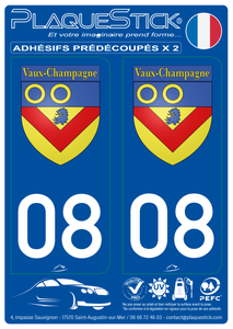 08 -Vaux-Champagne "Blason" PlaqueStick