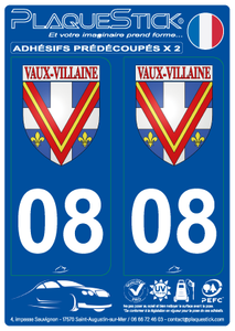 08 -Vaux-Villaine "Blason" PlaqueStick