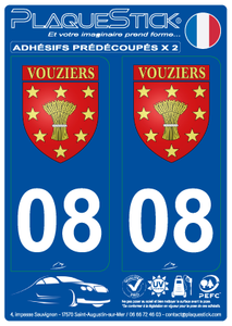 08 -Vouziers "Blason" PlaqueStick
