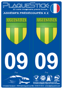 09 -Aigues-Vives "Blason" PlaqueStick