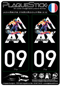 09 -Ax-3 Domaines "Fond noir" PlaqueStick