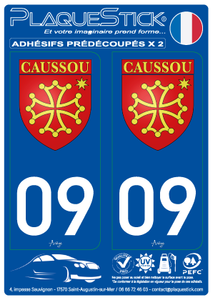 09 -Caussou "Blason" PlaqueStick