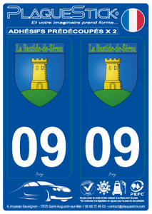 09 -La Bastide-de-Sérou "Blason" PlaqueStick