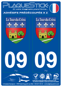 09 -La Tour-du-Crieu "Blason" PlaqueStick
