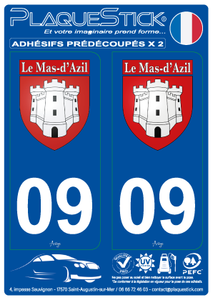 09 -Le Mas d'Azil "Blason" PlaqueStick