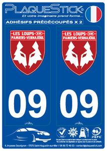 09 -Pamiers-Vernajoul "Les Loups XIII" PlaqueStick
