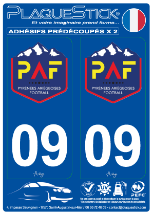 09 -Pyrénées Ariégeoises Football PlaqueStick