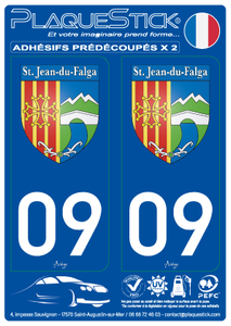09 -Saint-Jean-du-Falga "Blason" PlaqueStick