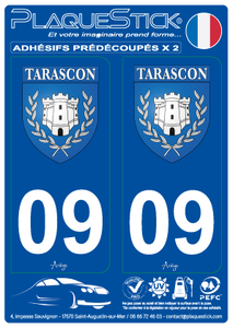 09 -Tarascon "Blason" PlaqueStick