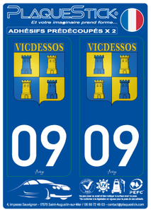 09 -Vicdessos "Blason" PlaqueStick