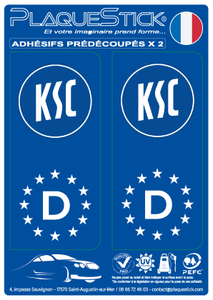 100 -Allemagne "Deutschland" Karlsruhe, KSC Droit PlaqueStick