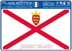 101 -Angleterre "Jersey Island" -Flag, Décor A6