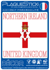 104 -Irlande "Northern Ireland" Flag, Décor PlaqueStick