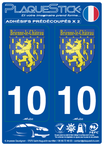 10 -Brienne-le-Château "Blason" PlaqueStick
