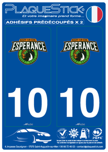 10 -Nogent-sur-Seine "Espérance" PlaqueStick